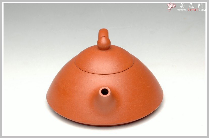 紫砂壶图片：全手朱泥小笠翁 - 宜兴紫砂壶网