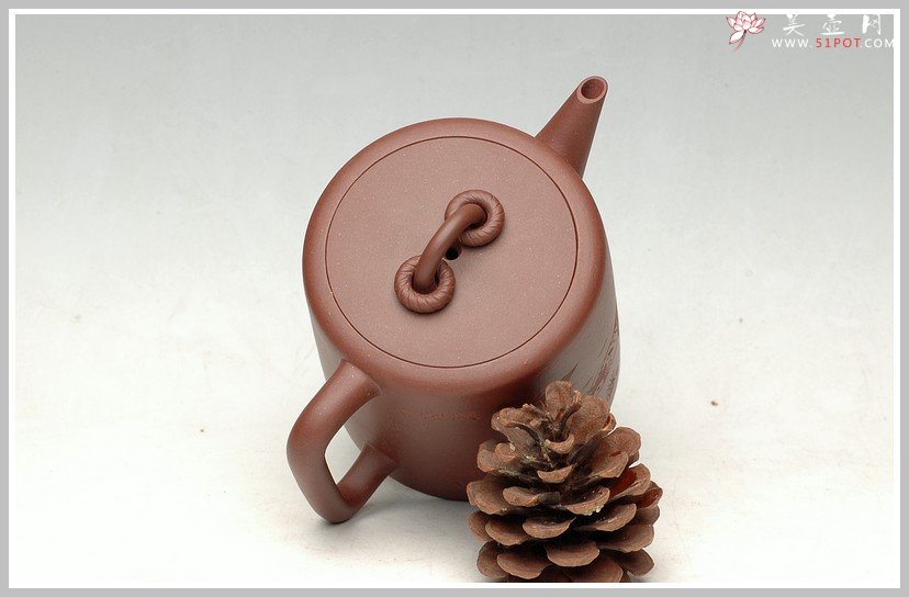 紫砂壶图片：全手剑流双圈 - 宜兴紫砂壶网