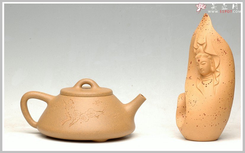 紫砂壶图片：全手大段泥石瓢 - 宜兴紫砂壶网