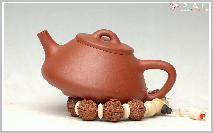 紫砂壶图片：自品之子冶石瓢 全手 - 宜兴紫砂壶网
