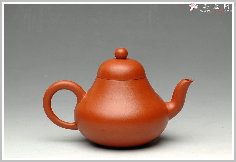 紫砂壶图片：朱泥小思亭 - 宜兴紫砂壶网