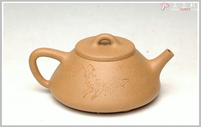 紫砂壶图片：全手大段泥石瓢 - 宜兴紫砂壶网