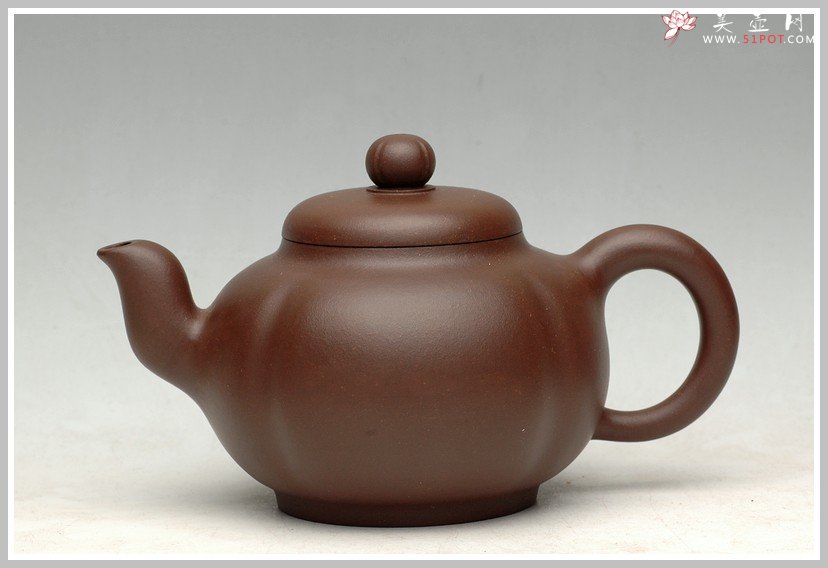 紫砂壶图片：见功力之全手筋纹花蕾 - 宜兴紫砂壶网