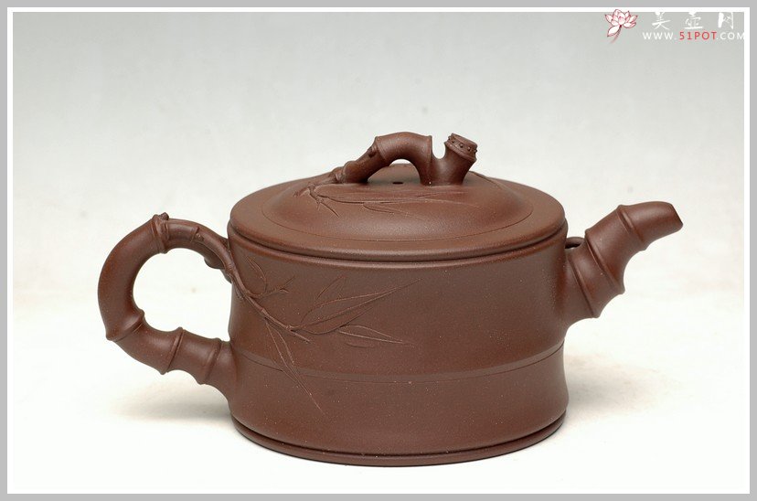 紫砂壶图片：曲峰花货精品 小竹段 - 宜兴紫砂壶网