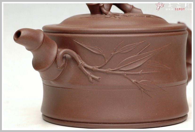 紫砂壶图片：曲峰花货精品 小竹段 - 宜兴紫砂壶网