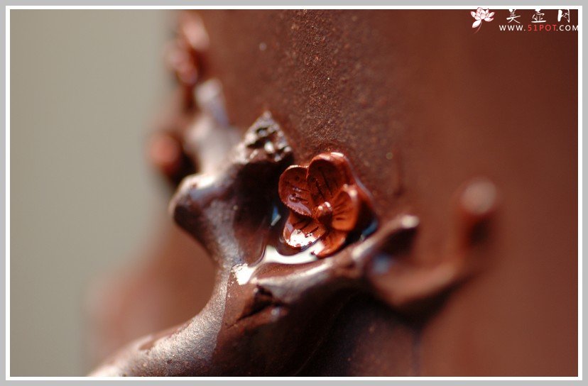 紫砂壶图片：全手松梅水洗杯子套组 - 宜兴紫砂壶网