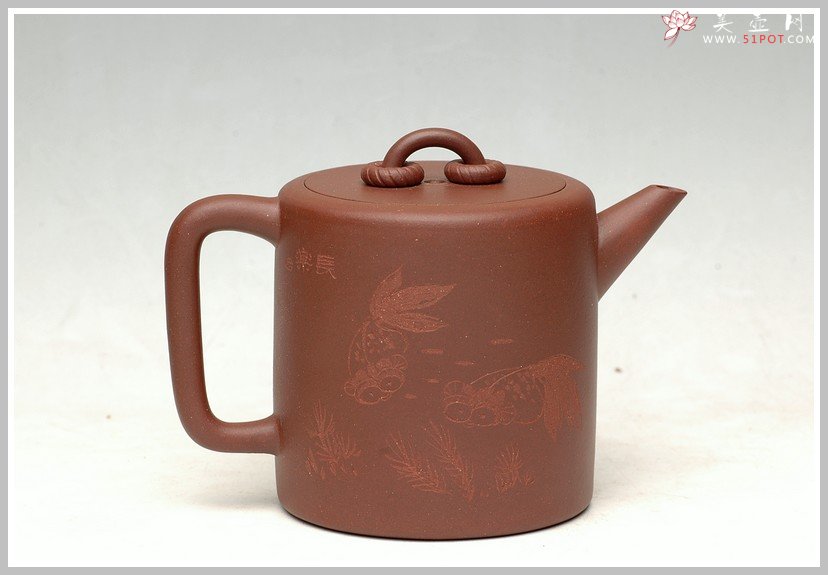 紫砂壶图片：全手剑流双圈 - 宜兴紫砂壶网