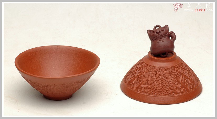 紫砂壶图片：黄金朱泥斗盏杯 - 宜兴紫砂壶网