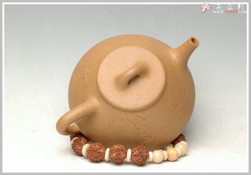 紫砂壶图片：全手大段泥石瓢 - 宜兴紫砂壶网