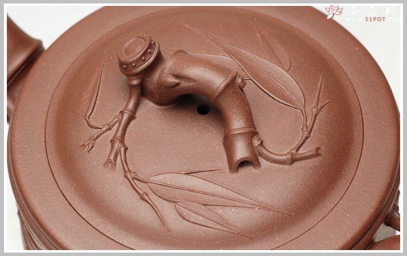 紫砂壶图片：曲峰花货精品 小竹段 - 宜兴紫砂壶网