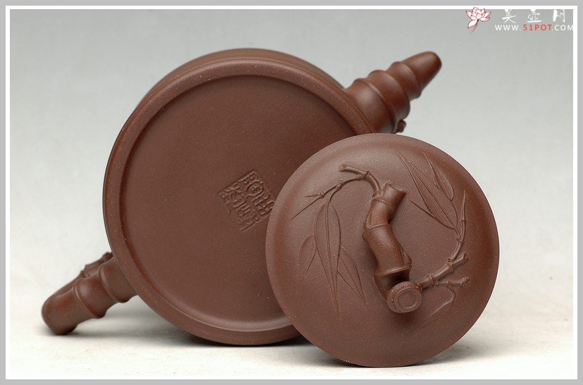 紫砂壶图片：曲峰花货精品 小竹段 - 宜兴紫砂壶网