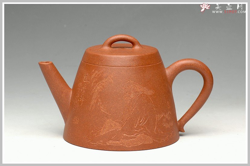 紫砂壶图片：达摩神悟之高石瓢 优质降坡泥 - 宜兴紫砂壶网