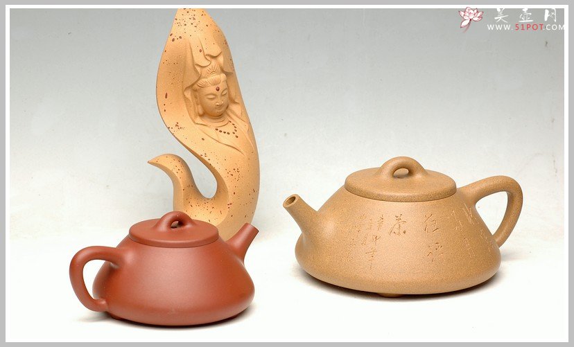 紫砂壶图片：全手大段泥石瓢 - 宜兴紫砂壶网