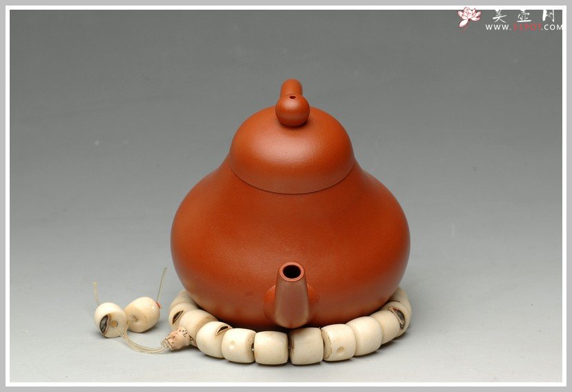 紫砂壶图片：朱泥小思亭 - 宜兴紫砂壶网