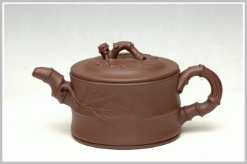 紫砂壶图片：曲峰花货精品 小竹段 - 宜兴紫砂壶网