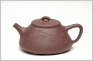 紫砂壶图片：刻竹子冶石瓢 - 宜兴紫砂壶网