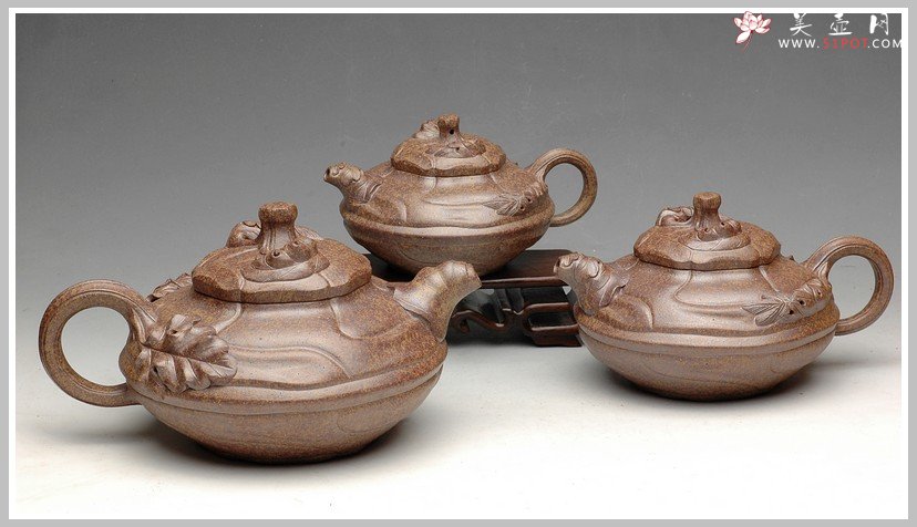 紫砂壶图片：窑变之美 风卷葵 - 宜兴紫砂壶网