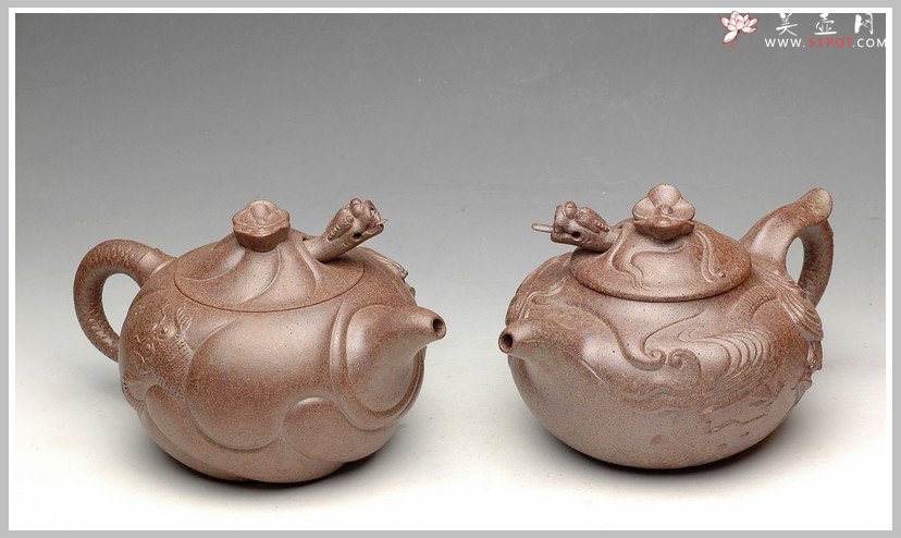 紫砂壶图片：窑变之美 鱼化龙 - 宜兴紫砂壶网