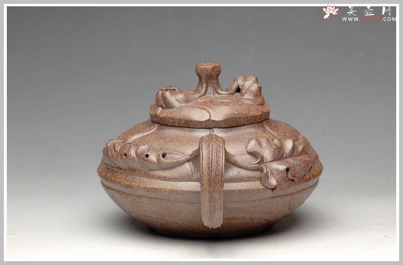 紫砂壶图片：窑变之美 风卷葵 - 宜兴紫砂壶网