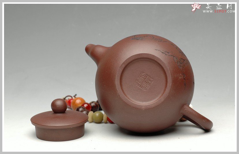 紫砂壶图片：文气十足 一粒珠 - 宜兴紫砂壶网