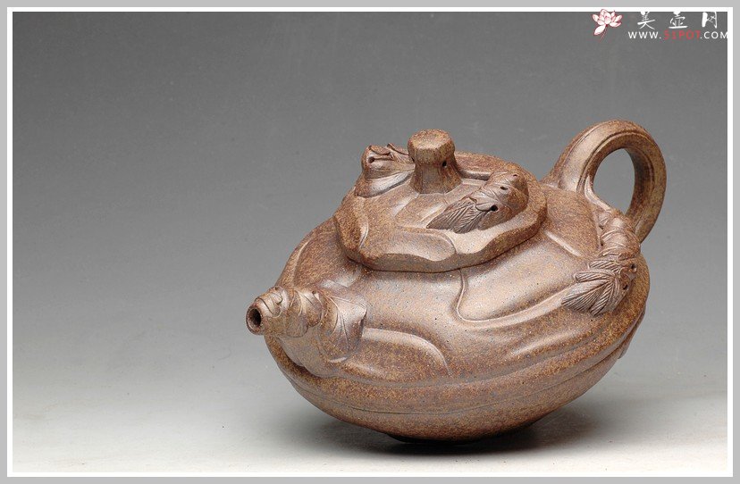 紫砂壶图片：窑变之美 风卷葵 - 宜兴紫砂壶网