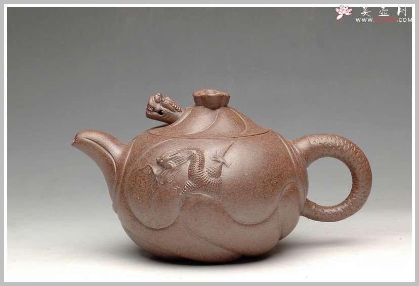 紫砂壶图片：窑变之美 鱼化龙 - 宜兴紫砂壶网