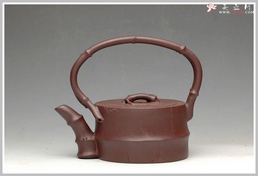 紫砂壶图片：单志萍老师新品 全手竹韵提梁 - 宜兴紫砂壶网