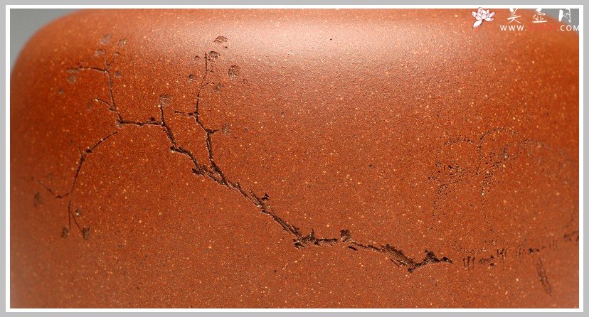 紫砂壶图片：清雅刻鸟茶叶罐 精致 可人 - 宜兴紫砂壶网