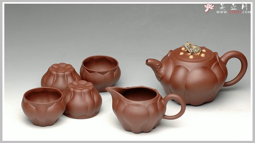 紫砂壶图片：紫泥莲子套壶 - 宜兴紫砂壶网