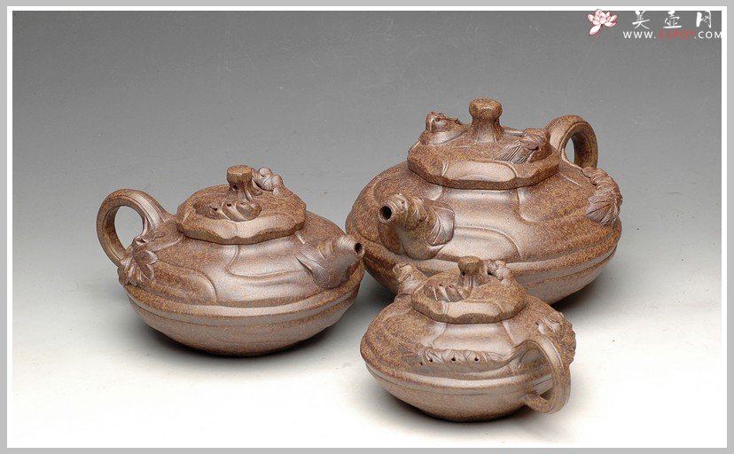 紫砂壶图片：窑变之美 风卷葵 - 宜兴紫砂壶网