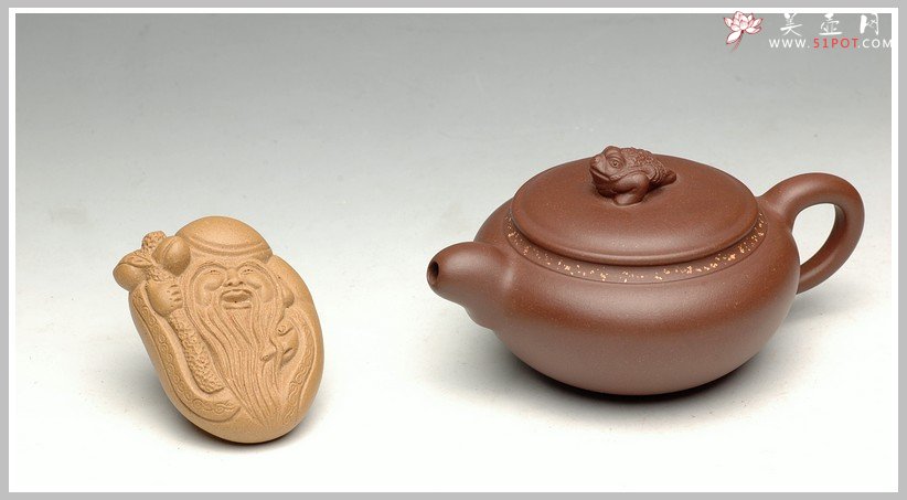 紫砂壶图片：极品老紫泥 道洪风格之金蟾 进宝 - 宜兴紫砂壶网