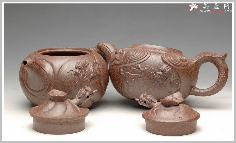 紫砂壶图片：窑变之美 鱼化龙 - 宜兴紫砂壶网