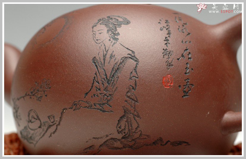 紫砂壶图片：文气十足 一粒珠 - 宜兴紫砂壶网