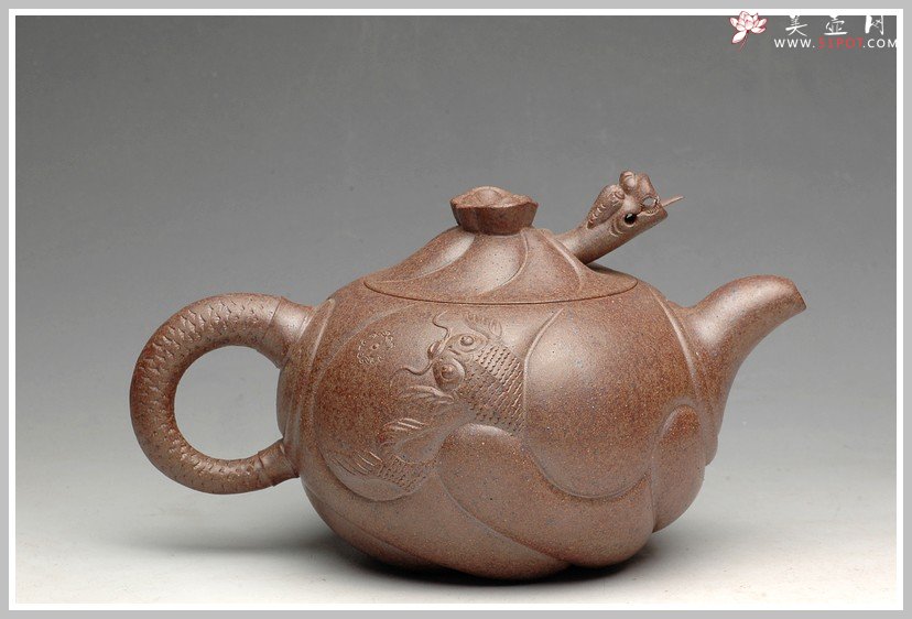 紫砂壶图片：窑变之美 鱼化龙 - 宜兴紫砂壶网