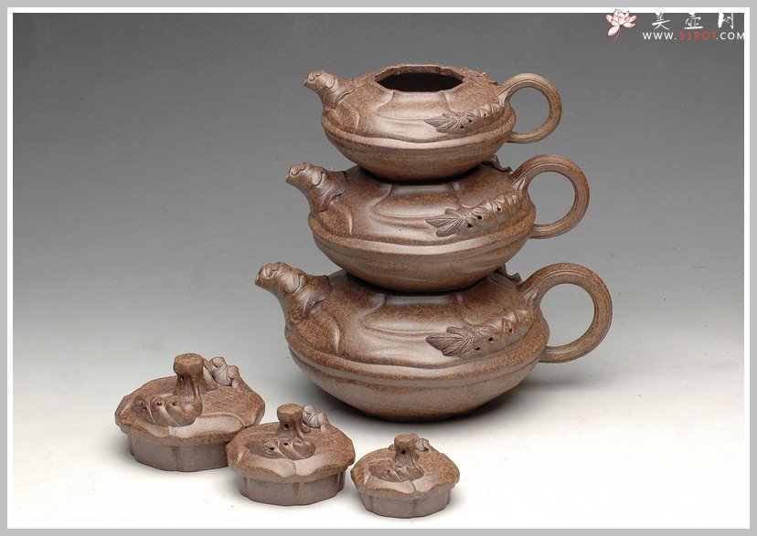 紫砂壶图片：窑变之美 风卷葵 - 宜兴紫砂壶网