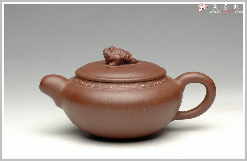 紫砂壶图片：极品老紫泥 道洪风格之金蟾 进宝 - 宜兴紫砂壶网