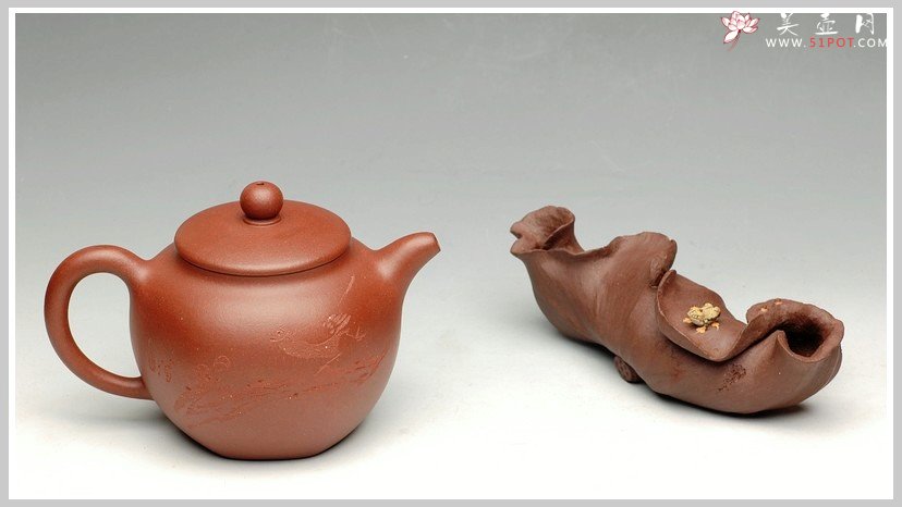 紫砂壶图片：荷塘清趣 - 宜兴紫砂壶网