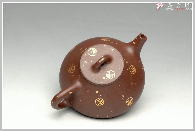 紫砂壶图片：金福 小子冶石瓢 - 宜兴紫砂壶网