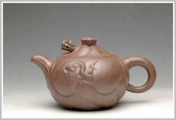 紫砂壶图片：窑变之美 鱼化龙 - 宜兴紫砂壶网