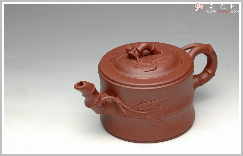 紫砂壶图片：花货实用佳品 竹段 - 宜兴紫砂壶网