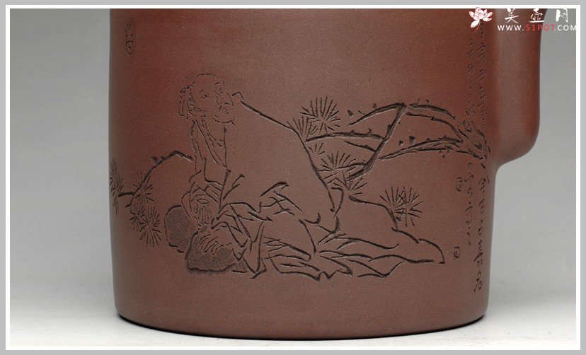 紫砂壶图片：一厂老拼紫 洋桶 - 宜兴紫砂壶网