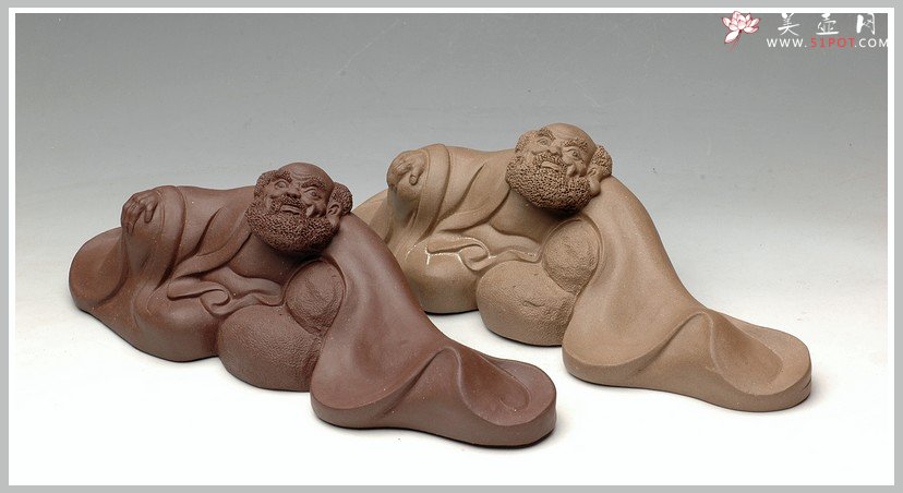 紫砂壶图片：禅意斐然 达摩笔架 - 宜兴紫砂壶网