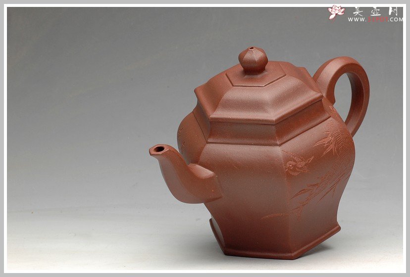 紫砂壶图片：史金妹代表作品 全手六方聚福 - 宜兴紫砂壶网