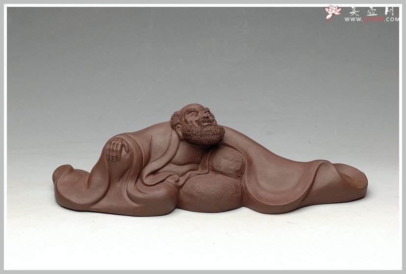 紫砂壶图片：禅意斐然 达摩笔架 - 宜兴紫砂壶网