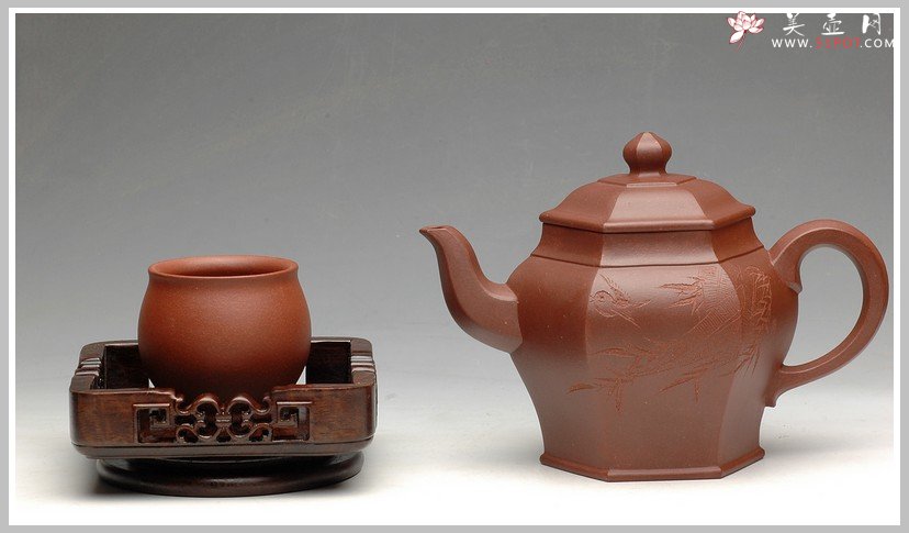 紫砂壶图片：史金妹代表作品 全手六方聚福 - 宜兴紫砂壶网