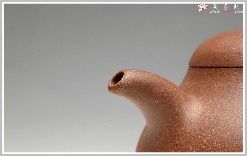 紫砂壶图片：文雅秀丽 全手刻鸟茄段 - 宜兴紫砂壶网