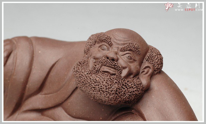 紫砂壶图片：禅意斐然 达摩笔架 - 宜兴紫砂壶网