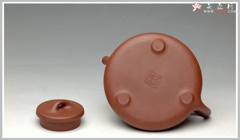 紫砂壶图片：国助和石刻绘 摹潘天寿兰花 顾云峰全手子冶石瓢 - 宜兴紫砂壶网