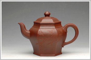 紫砂壶图片：史金妹代表作品 全手六方聚福 - 宜兴紫砂壶网