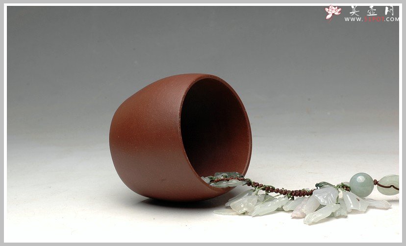 紫砂壶图片：优质地槽青 全手鼓型单杯 圆润 稳如山 - 宜兴紫砂壶网